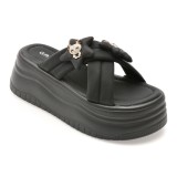 Papuci GRYXX negri, 8099, din piele ecologica