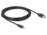 Cablu USB 2.0 USB A priză dublă, USB C mufă