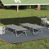 Set 2 Paturi Pliabile Camping vidaXL, Gri, 62x194x42 cm, Oxford 600D, Portabile, Sac Transport