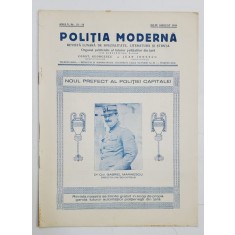 POLITIA MODERNA , REVISTA LUNARA DE SPECIALITATE , LITERATURA SI STIINTA , ANUL V , NR. 53-54, IULIE - AUGUST , 1930