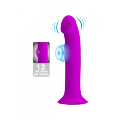 Vibrator Pretty Love Murray, 12 Moduri Vibratii si Pulsatii, Silicon, USB, Mov, 19 cm