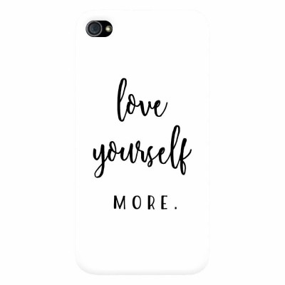 Husa silicon pentru Apple Iphone 4 / 4S, Love Yourself More foto