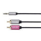 Cablu 3.5st-2RCA t-t 1m KM