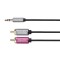 Cablu 3.5st-2RCA t-t 1m KM