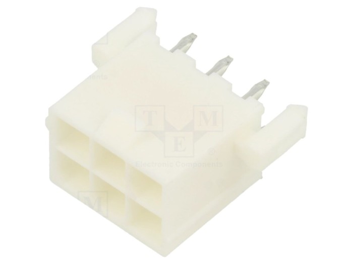 Conector soclu cablu-placă 6 pini aurit