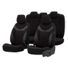 Set huse scaune Piele ecologica cu textil VW Golf VI (2009-2013) Rosu, Umbrella