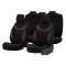 Set huse scaune Piele ecologica cu textil VW Golf VI (2009-2013) Rosu