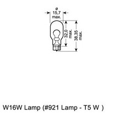 Set 2 Becuri 12V W16w Original Blister Osram 79663 921-02B