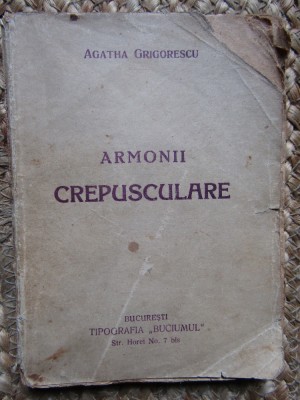 Armonii crepusculare Versuri Agatha Grigorescu foto