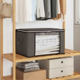 vidaXL Cutie de depozitare cu fereastră laterală transparentă Gri 42024676