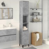 vidaXL Dulap de baie, gri beton, 30x30x190 cm, lemn prelucrat