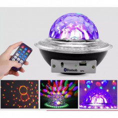 Glob disco cu LED RGB jocuri de lumini si MP3 LED UFO Bluetooth Crystal Magic Ball foto