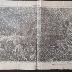 HST PM134 Hartă maghiară Mureșenii Bârgăului jud Bistrița-Năsăud cca 1940