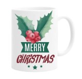 Cana alba personalizata &quot;Merry Christmas&quot;, INOVATIX&reg;. 330ml