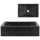 vidaXL Chiuvetă, negru, 45 x 30 x 12 cm, marmură