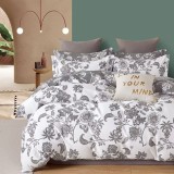 LENJERIE DE PAT PERCALLE IMPRIMAT (PRC85) - king size 6 piese cu husa