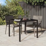vidaXL Masă de grădină pentru dining Maro 90 x 90 x 75 cm Rattan poli