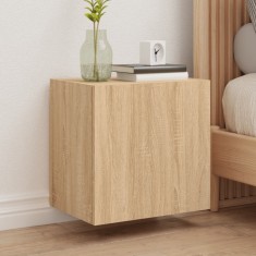 vidaXL Comode TV de perete, 2 buc., stejar sonoma, 40,5x30x40 cm, lemn 836901