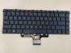 Tastatura Laptop, HP, Pavilion X360 14-DW, 14M-DW, 14T-DW, 14-DV, 14-DY, TPN-I137, iluminata, albastra, layout US