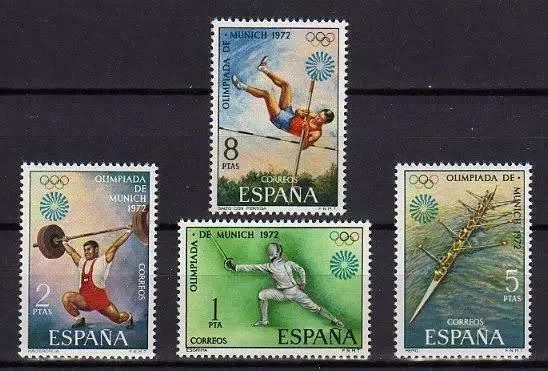 Spania 1972 - Jocurile Olimpice, sport, serie neuzata