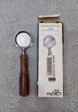 Portafiltru 51 mm Maner Fara Fund Aparat de Cafea Espresso Maner Lemn Cires