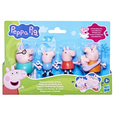 PEPPA PIG SET 5 FIGURINE FAMILIA PEPPA foto