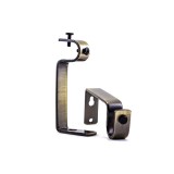 Consola galerie, simpla, metal, 19 / 20 mm, auriu antic, 2 buc / set