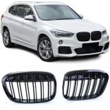 Grilaj sport din doua fante, cu finisaj lucios, potrivit pentru BMW X1 F48 14-19 Performance AutoTuning