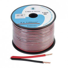 CABLU DIFUZOR CCA 2X1.00MM ROSU/NEGRU Cabletech 100M foto