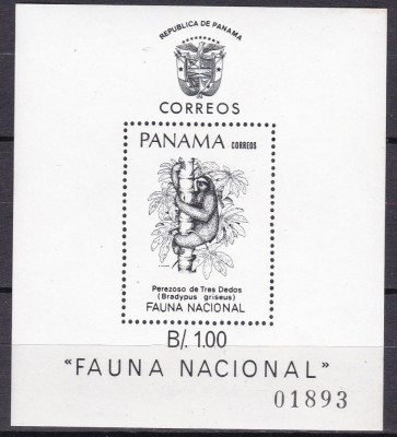 Panama 1984 fauna maimute MI bl.121 MNH foto