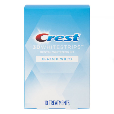 Set 10x Plicuri, Benzi Albirea Dintilor, Crest, 3D White, Classic White, 9% Concentratie, 10 zile foto