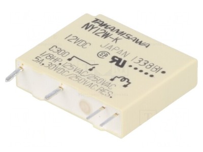 Releu Electromagnetic 12VDC 5A SPST-NO foto