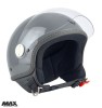 Casca open face pentru scuter - motocicleta (demi-jet) Max Helmets model DJ06 LS 7.9 culoare: gri mat (GTS) &ndash; 100% MADE IN ITALY L2 (60cm)