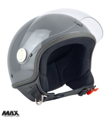 Casca open face pentru scuter - motocicleta (demi-jet) Max Helmets model DJ06 LS 7.9 culoare: gri mat (GTS) &amp;ndash; 100% MADE IN ITALY L2 (60cm) foto