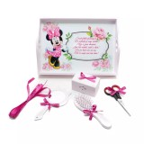 Cumpara ieftin Tavita Turta cu 6 Piese - Minnie cu Bujori - TPT03 Roz Deschis