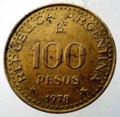 7.263 ARGENTINA GENERAL JOSE DE SAN MARTIN 100 PESOS 1978 EROARE