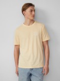 Q/S by s.Oliver Tricou barbati cu imprimeu, decolteu la baza gatului, Regular fit, Galben deschis, XS, 2XL, L, M, XL