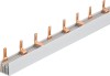 Pieptene busbar tip pin 3 poli 12pini(4x3 module) 63A 210mm 10mm &sup2; pentru conexiuni in sigurante, Pollmann