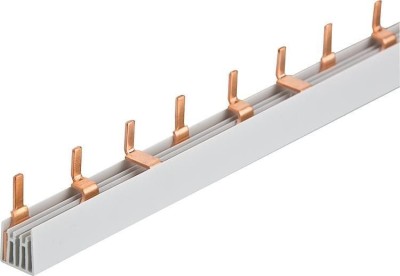 Pieptene busbar tip pin 3 poli 12pini(4x3 module) 63A 210mm 10mm &amp;sup2; pentru conexiuni in sigurante foto