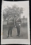 Fotografie tip Carte Postala, Doi militari, perioada interbelica