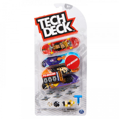 Tech deck pachet 4 piese fingerboard finesse 9.6cm foto