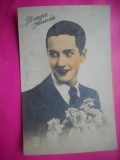 HOPCT 12025 ANUL 1933 FELICITARE VECHE-BARBAT - ELEGANT -FRANTA-ROMANTICA -EUROPA -CIRCULATA