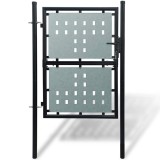 Cumpara ieftin Poarta de gard cu o singura usa neagra 100x150 cm