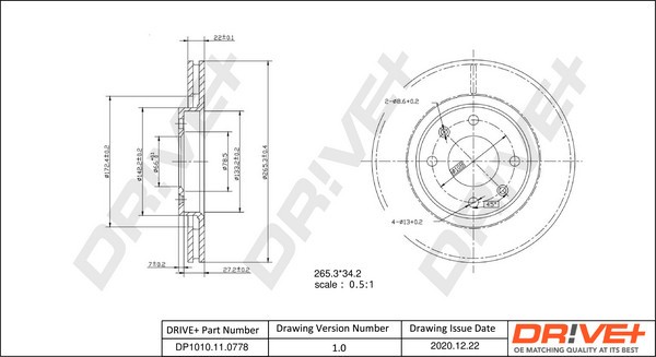 Dr!ve+ DP1010.11.0778 Disc frana