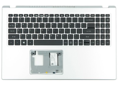 Carcasa cu tastatura Laptop, Acer, Vero AV15-51, 6B.A6MN2.001, argintie, layout US foto