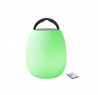 Lampa de exterior cu boxa integrata si bluetooth, multicolor foto