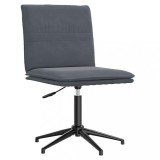 Scaun bucatarie vidaXL, gri inchis, catifea, reglabil pe inaltime, 44x50x(74-84) cm, confortabil, sufragerie, living