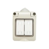Intrerupator dublu aplicat pentru exterior IP55, 10AX, 250V Breckner