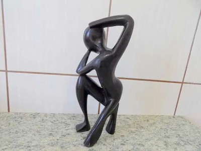 Statuieta abanos nud abstract piesa colectie/ foto