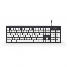 Tastatura Gembird KB-CH-01, USB, Negru/Alb